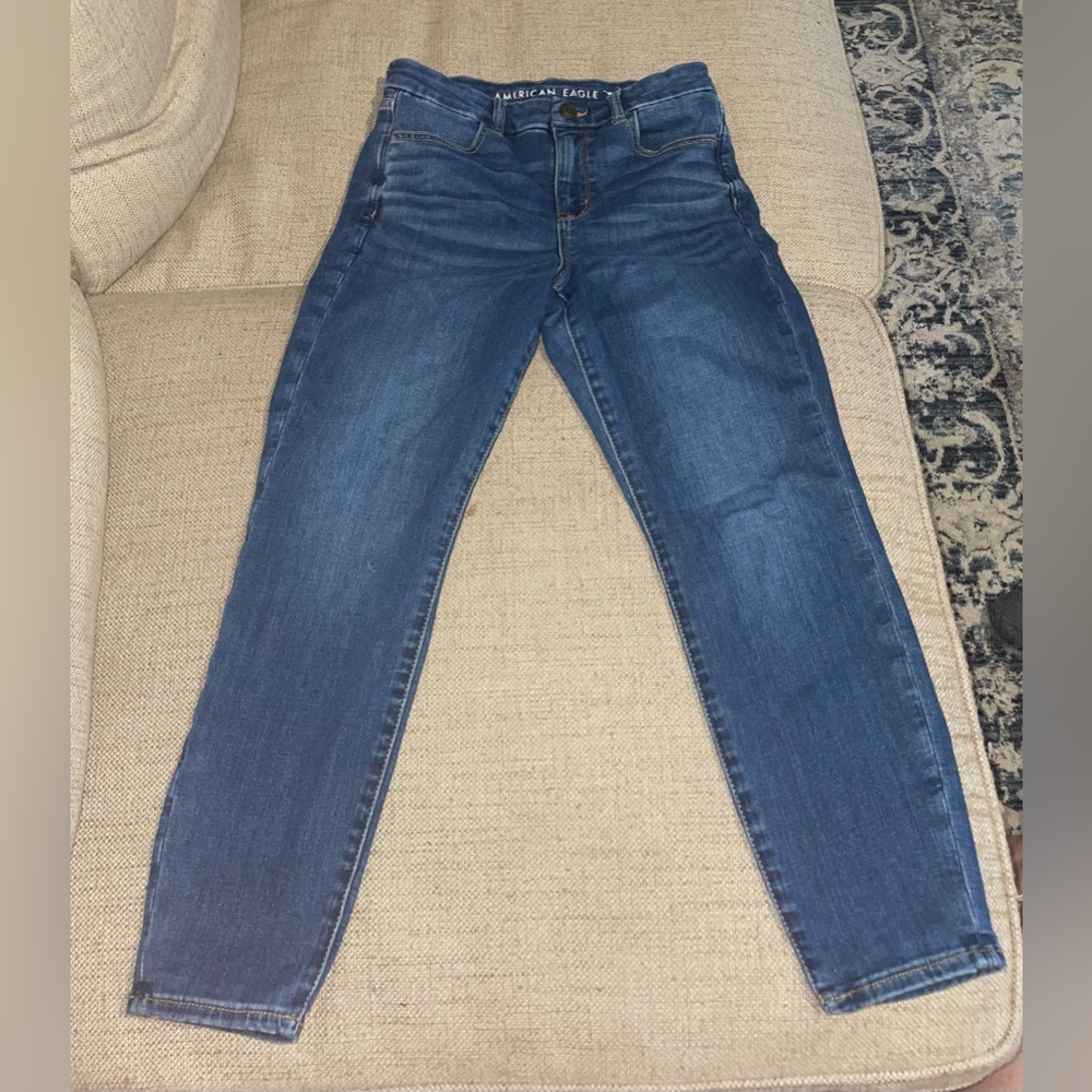 American Eagle Outfitters Women's Dark Blue Skinny Jeans